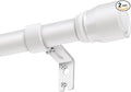 1” Diameter Curtain Rods Itself is 30 to 90 inch 2 Pack Fit 30-84 inch Window with Heavy Duty Adjustable Rod Matte White Splicing Metal Extra Long Curtain Rod for Windows