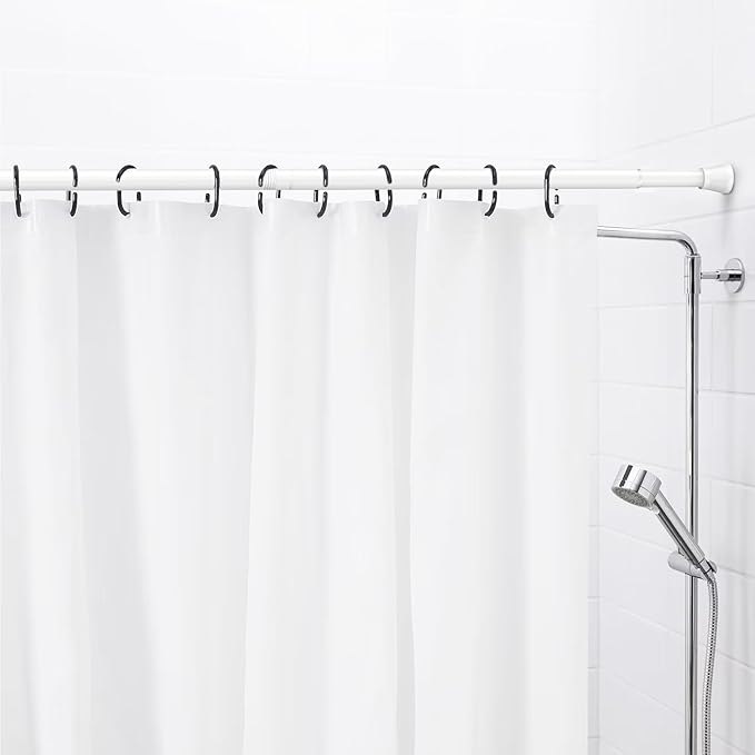 AIZESI 2pcs Spring Tension Curtain Rod 28 to 48 Inch,White Tension Rod Adjustable Curtain Rod Non Slip Curtain Tension Rod No Drill Spring Curtain Rod for Window?Bathroom?Doorway