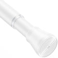AIZESI Shower Rod 34-59 Inch - Non-Slip, No Drill spring curtain tension rod Never Rust Adjustable Tension Curtain Rod, White Shower Curtain Rod