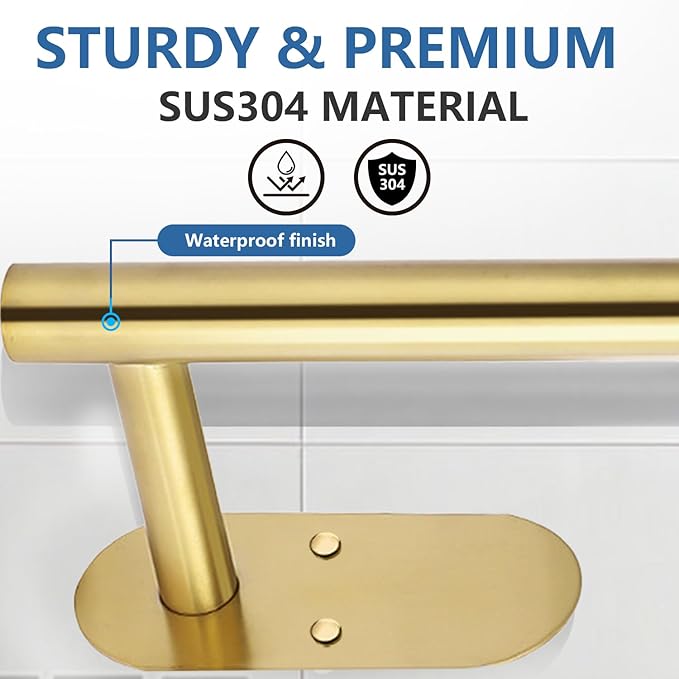 4pcs Curtain Holdbacks, Screw-in Curtain Tiebacks Curtain Tie Backs Curtain Holders for Wall Mounted Curtain Pull Backs for Drapes, Curtain Side Holders Hooks, 304 Stainless Steels, Gold