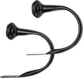 Amazon Basics Decorative Curtain Tiebacks, Sturdy and Easy to Install Holdbacks, Set of 2, Black