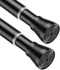 AIZESI Tension Curtain Rod 28 to 48 Inch, 2pcs Black Tension Rod Adjustable Curtain Rod Curtain Tension Rod Spring Tension Curtain Rod No Drill Spring Curtain Rod Small Shower Rod