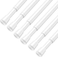 AIZESI Spring Tension Rods Adjustable Tension Curtain Rod Small Tension Rod No Drilling Expandable Spring Loaded Curtain Tension Rod（White,26" to 39"-6Pcs)
