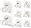 8PCS Self Adhesive Curtain Rod Holders No Drill Curtain Rods Brackets No Drilling Nail Free Adjustable Curtain Rod Hooks Curtain Hangers for Bathroom Kitchen Home Bathroom Hotel