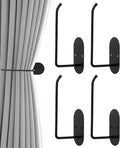 4 pcs Curtain tiebacks Hooks Screw-in, Curtain holdbacks Wall Mounted, Curtain Holders for Drapes, Curtain Pull Backs 304 Stainless Steels, Curtain Tie Backs