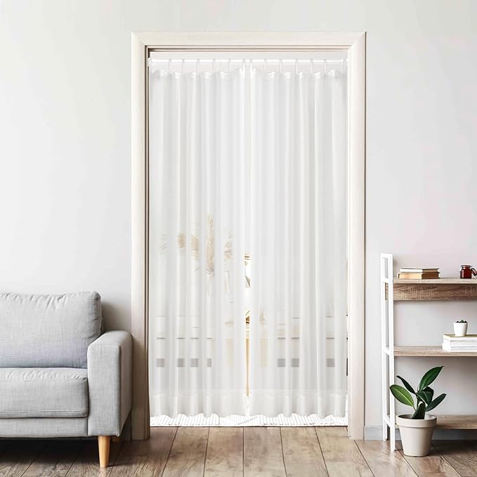 AIZESI Spring Tension Rods Adjustable Tension Curtain Rod Small Tension Rod No Drilling Expandable Spring Loaded Curtain Tension Rod?White,45" to 77"-2Pcs)