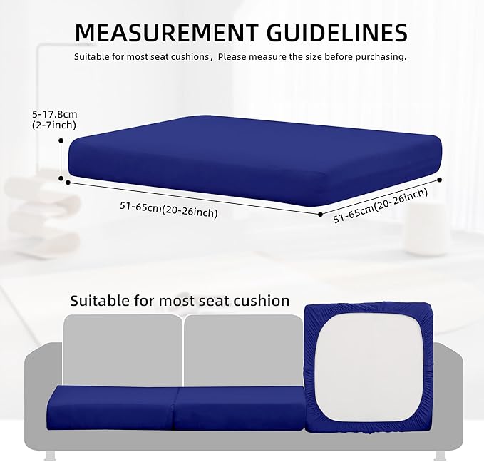 14Pcs Outdoor Cushion Covers, Patio Cushion Covers,Stretch Elastic Slipcovers, Replacement Washable & Reusable Furniture Protector for Patio Couch (Lake Blue,Cover Only)