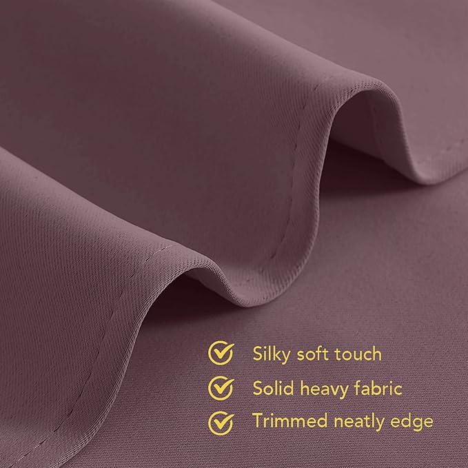 NICETOWN Modern Blackout Curtains Noise Reducing, Thermal Insulated and Privacy Room Darkening Drape Panels for Boy's Guest Room Door Small Short Window (Dry Rose, 2 Panels, W42 x L40 -Inch)