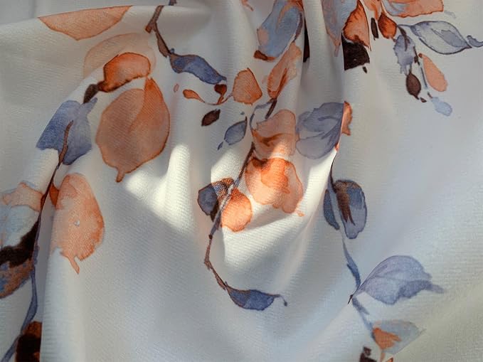 2 Pack Watercolor Orange Leaves Window Valance for Bedroom Living Room, Fall Leaf Curtains Valanes for Windows, 3" Rod Pocket Window Treatment for Autumn Home Decorations, 54 x 18 Inch, 2 Panel