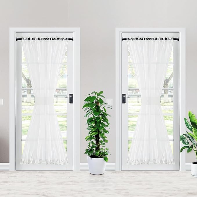 AIZESI Black Spring Tension Curtain Rods 28 to 48 Inch, Adjustable Curtain Rods No Drilling, Expandable Spring Curtains Rod, Non-slip Shower Curtain Rod for Bathroom Closet Doorway (7/8" Diameter)