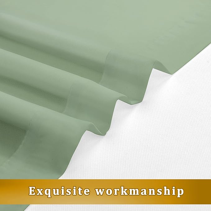 Aiyufneg Small Sheer Tier Curtains Half Kitchen Curtain Sheers Light Filtering Farmhouse Window Panels Rod Pocket Voile Short Curtain for Bathroom, 40W x 24L, Sage Green, Set of 2 Panels