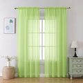 Aiyufeng Lime Sheer Curtains 84 Inches Long 2 Panels Set for Living Room, Light Filtering Window Sheer Drapes for Bedroom, Each 42" W x 84" L