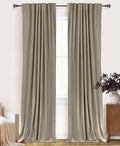 100% Blackout Shield Polyester Blackout Curtains for Bedroom 72 Inches Long, Back Tab/Rod Pocket Living Room Drapes, Thermal Insulated Blackout Curtains 2 Panels Set, 50" W x 72" L, Faux Polyester