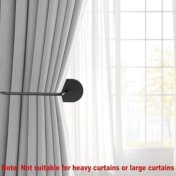 2 pcs Curtain tiebacks Hooks Screw-in, Curtain holdbacks Wall Mounted, Curtain Holders for Drapes, Curtain Pull Backs 304 Stainless Steels, Curtain Tie Backs