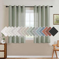 H.VERSAILTEX Living Room Linen Curtains Nickel Grommet Curtains Energy Saving Light Filtering Window Treatments Panels for Bedroom, Sea Grass, 2 Panels, 52 x 108 - Inch