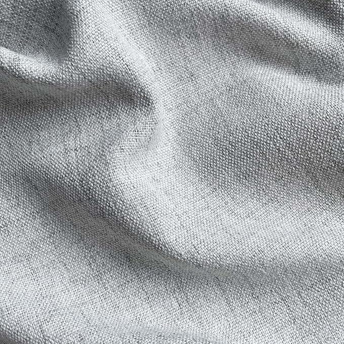 2 Pack Faux Linen Valance for Windows Kitchen Living Room Valances Rod Pocket Farmhouse Country Rustic Bathroom Small Window Treatment (54x15 inch, Grey)