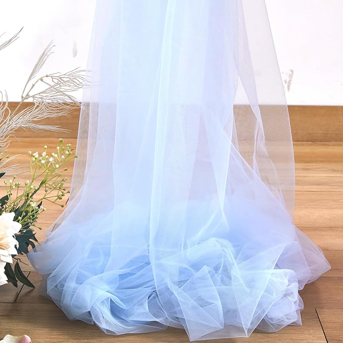 Baby Blue Tulle Backdrop Curtain for Parties Baby Shower Boys 10×8ft Light Blue Sheer Backdrop Curtains Drapes for Birthday Party Bridal Shower Wedding Photo Shoot Background 2 Panels 5ft X 8 ft