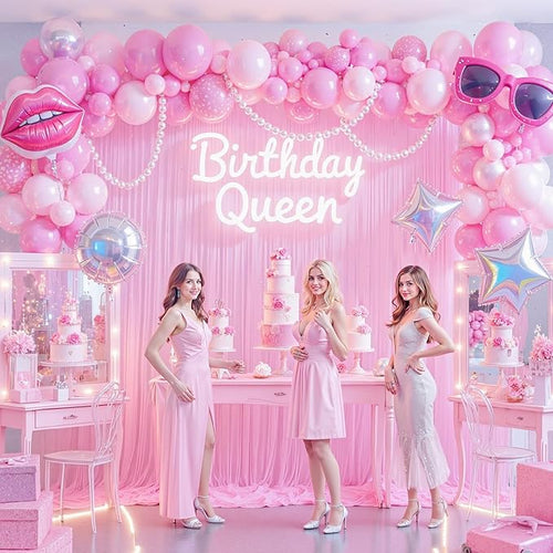 10ft x 12ft Pink Tulle Backdrop Curtain for Baby Shower Party Sheer Fabric Backdrop Curtains for Girls Birthday Gender Reveal Back Drop Wedding Photo Backdrop Drapes Background 2 Panels 5ft x 12ft