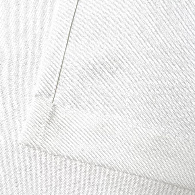 2 Pack Faux Linen Valance for Windows Kitchen Living Room Valances Rod Pocket Farmhouse Country Rustic Bathroom Small Window Treatment (54x15 inch, White)