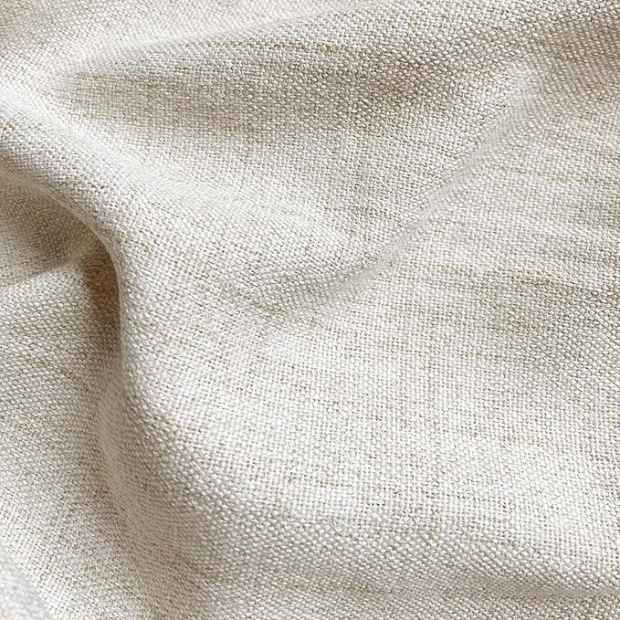 2 Pack Faux Linen Valance for Windows Kitchen Living Room Valances Rod Pocket Farmhouse Country Rustic Bathroom Small Window Treatment (54x15 inch, Natural)