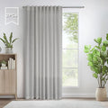 60 Inch Wide Curtains Grey for Living Room 2 Panels Set Back Tab Pocket Drape Semi Sheer Burlap Linen Extra Large Boho Farmhouse Light Gray Curtain for Bedroom Neutral Earth Width 5 x 9 FT Long 60x108