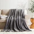 KMUSET Fleece Blanket Twin Size Dark Grey Lightweight Throw Blanket Super Soft Cozy Microfiber Blanket Factory Shop