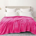 Exclusivo Mezcla Plush Fuzzy Fleece Bed Blanket King Size, Super Soft, Fluffy and Warm Blankets for Couch, Bed, All Season (Hot Pink, 90x104 inches)