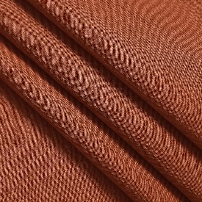2 Panels Terracotta Linen Curtains 105 inches Long for Living Room Extra Long Back Tab Semi Sheer Rustic Farmhouse Boho Curtains Ceiling to Floor Length 105 inch for Large Window Rust Colored 9 FT